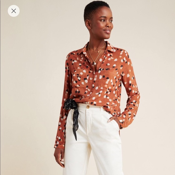 Anthropologie Cloth & Stone Relaxed Buttondown Shirt M - Picture 1 of 9